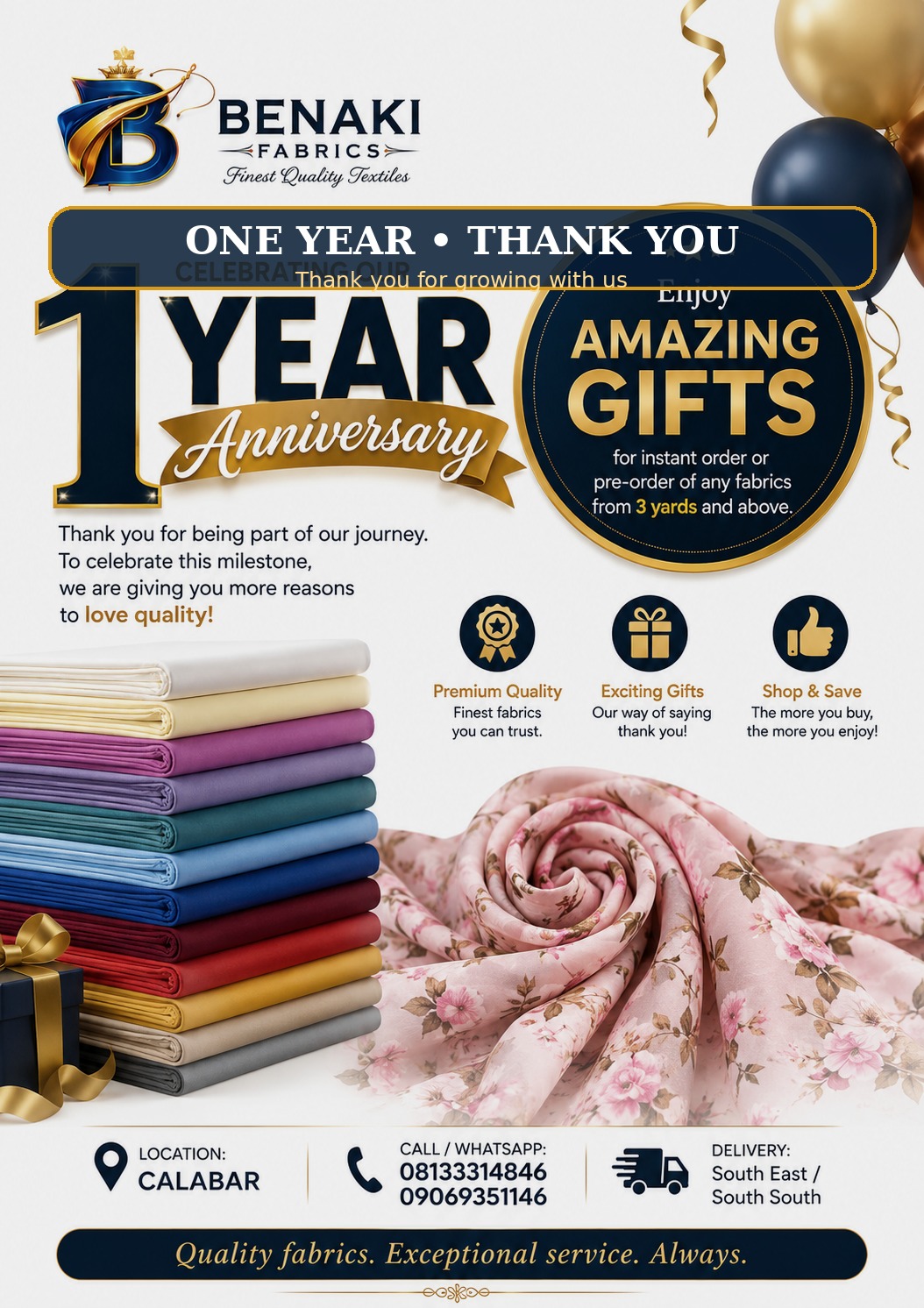 Benaki Fabrics anniversary campaign design